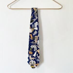Vintage 1993 Nicole Miller Silk Cat Tie